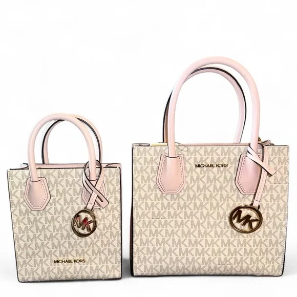 💝 NWT Michael Kors Mercer “Mommy & Me” Crossbody Purses • XS + Medium Satchels 💝 - Picture 5 of 16